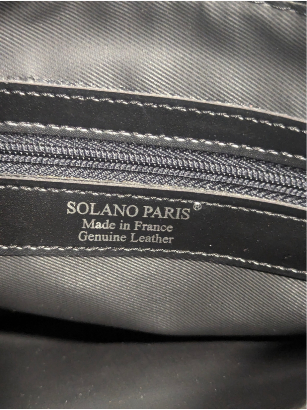 SOLANO PARIS NWT Black Genuine Leather Shoulder Bag One Size - Picture 7 of 16